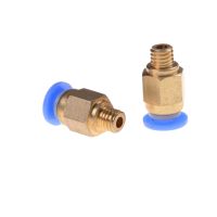 5/1pcs Pneumatic Straight Connector Brass Part For MK8 OD 4mm 6mm Tube Filament M6 Feed Fitting Coupler 3D Printers Parts PC4-M6