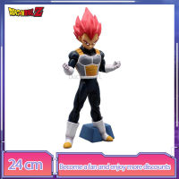 24ซม. Vegeta อะนิเมะรูปผมสีแดง Vegeta Action Figures รูปปั้นตุ๊กตาตุ๊กตาสะสมเครื่องประดับของเล่น Gift