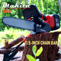 เลื่อยโซ่แบต เลื่อยโซ่ไร้สาย ขนาดใหญ่ Makita 168V บาร์ยาว 11.5 นิ้ว แบต 2 ก้อน