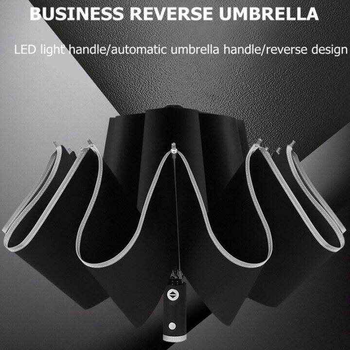 ร่มพับอัตโนมัติรังสียูวี2021แบบพกพาแฟชั่นกันฝนกันลมใช้ร่มกันแดดร่มกลับด้าน