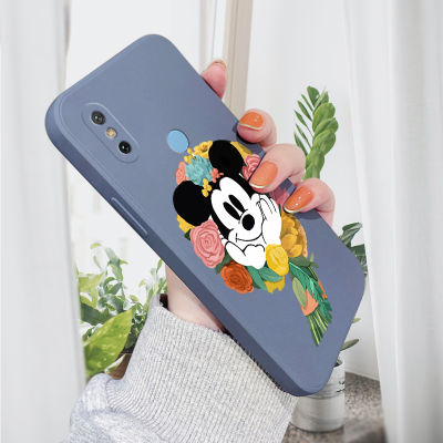 GGK เคสโทรศัพท์ลายการ์ตูนมิกกี้พวงมาลัย6X 6 Xiaomi สำหรับ Xiaomi เคสป้องกันทนแรงกระแทกคลุมทั้งหมดของเหลวทรงสี่เหลี่ยมดั้งเดิม