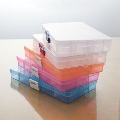 【YF】 15-compartment Transparent Plastic Removable Jewelry Storage Box Medicine Organizer Pill