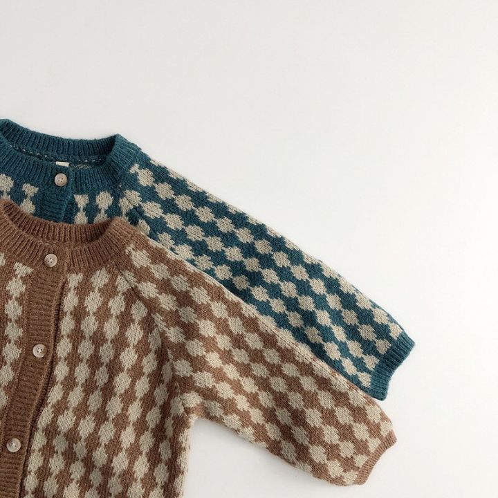 2023-autumn-spring-children-boys-cardigan-plaid-knitted-cotton-border-sweater-open-stitch-loose-stretch-kid-boys-outerwear