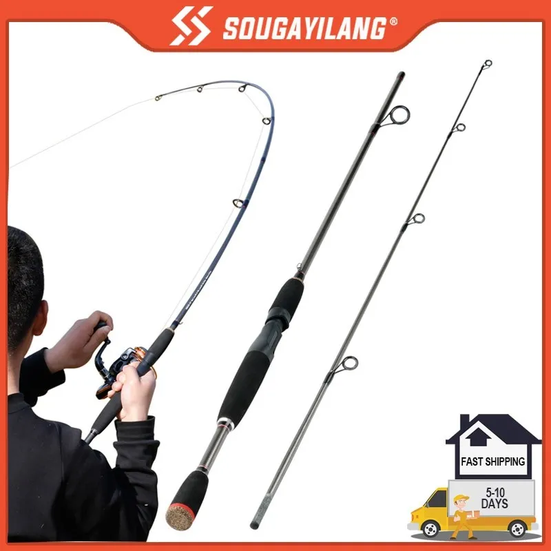 Sougayilang Baitcasting and Spinning Fishing Rod 1.8m 2 Sections