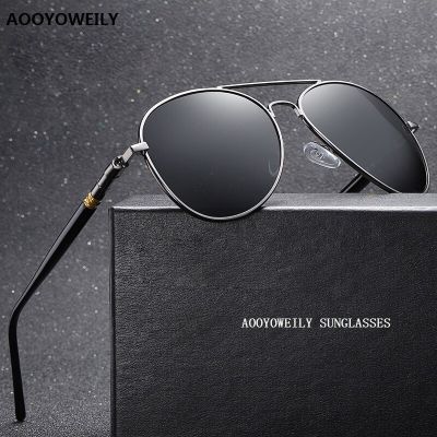 Luxury Mens Polarized Sunglasses Driving Sun Glasses For Men Women Brand Designer Male Vintage Black Pilot Sunglasses UV400 Cycling Sunglasses