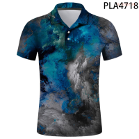 【high quality】  New Fashion Men Polo Shirt Summer Short Sleeve Ink 3d Printed Polo Homme Casual Streetwear Ropa De Hombre Harajuku Tops