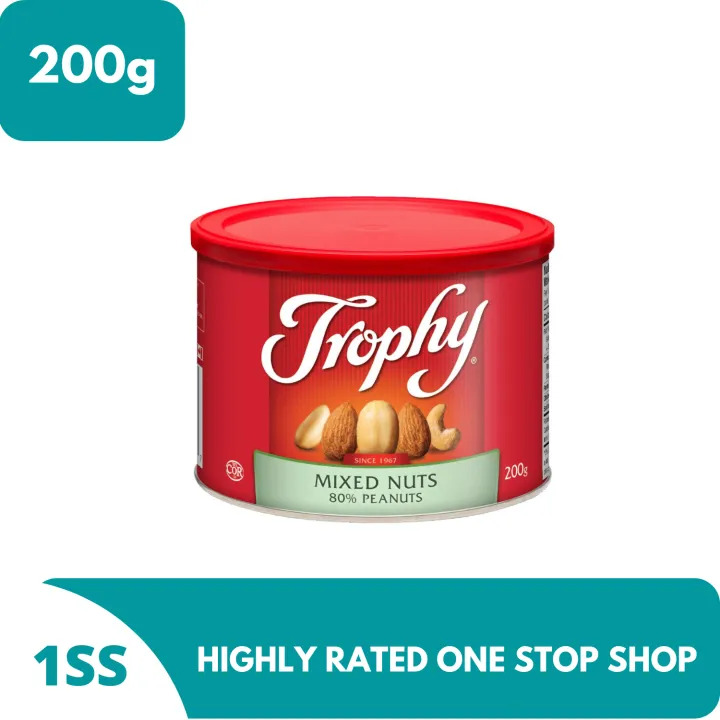 TROPHY Mixed Nuts with 80 Peanuts, 200g Lazada PH