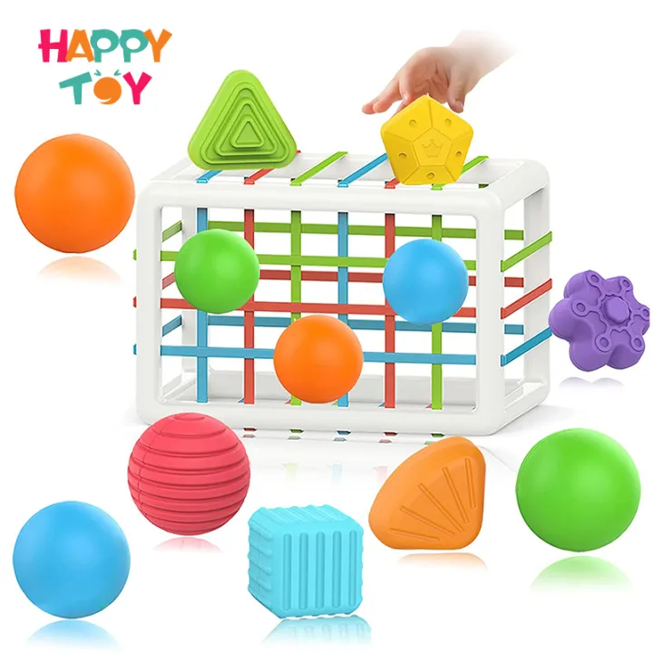 HappyToy Shape Sorting Baby Toy Blocks Sorting Game Baby Shape Sorting