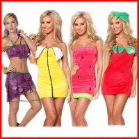 ✇ Fruit theme party costumes Halloween costumes Banana Grass Plum Watermelon Grape Miss Playing Uniforms on behalf of