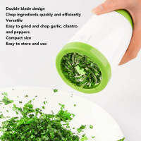 Parsley Chopper มัลติฟังก์ชั่ปลอดภัยใบมีดคู่ด้วยตนเอง Graters เครื่องบด Spice Mill เครื่องหั่นผักชีฝรั่งสำหรับเครื่องมือทำอาหาร