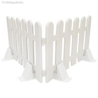 ∈✇ gadfsdfs Cerca de plástico branco para decoração do jardim pequena cerca com 4 bases pátio interior casa 2pcs