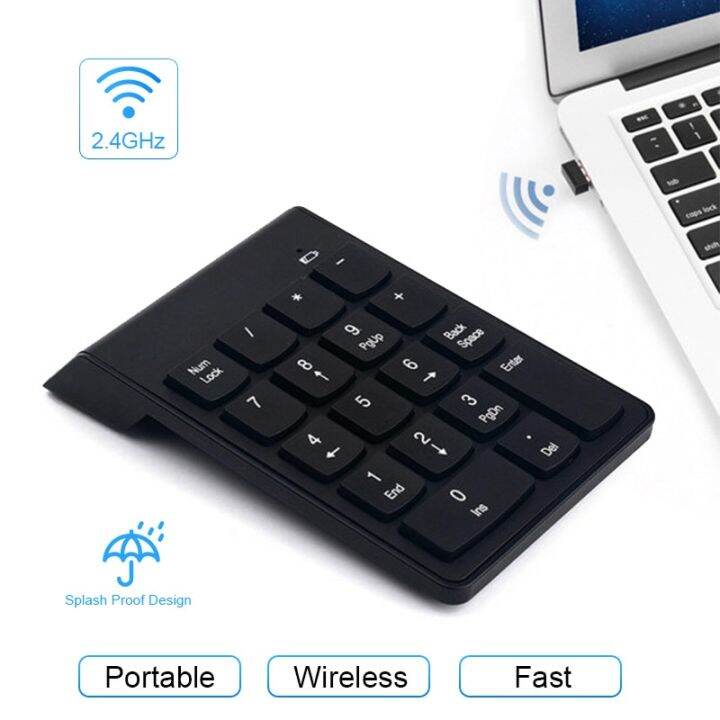 2.4GHz Wireless Numeric Keypad Numpad 18 Keys Portable SmallSize Digital Keyboard For