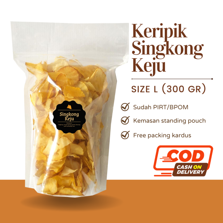 Delish Snacks Keripik Singkong Keju Snack Cemilan Camilan Kripik