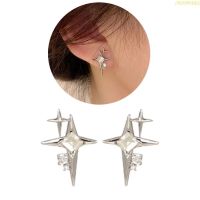 blg 1 Pair Four-Pointed Star Earrings Female Minority Design Sense Novel Earrings 【JULY】