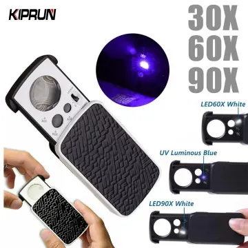 3X 45X Lenses Magnifier 3 LED Light Handheld Reading Magnifying Glass Lens  Jewelry Watch Loupe Reading Lens Magnification Aid