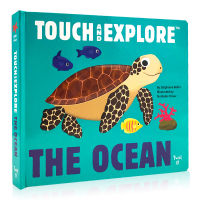 English original picture book touch and explore the ocean cardboard touch and Flip Book Marine Biology stem popular science learning great evolution childrens Enlightenment picture book twirl French art