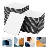 100Pcs Square Sublimation Coaster Sublimation Blank Cup Coasters Square Blank Rubber DIY Coasters Heat Transfer Cup Mat