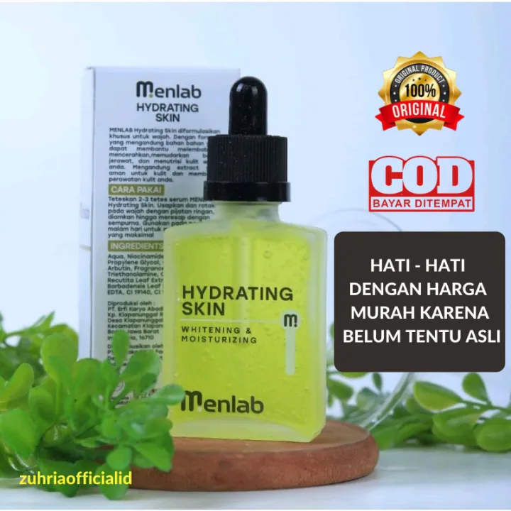 Serum Wajah Serum Menlab Hydrating 100 Skincare Buat Cowok Skin Serum