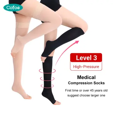 Medical Compression Stockings Women Men,Thigh High Socks 30-40