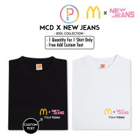 [Adult/Kid] เสื้อยืดลําลอง แขนสั้น พิมพ์ลาย McD x NewJeans McDonalds Idol Bunnies Hyein Haerin Danielle Hanni Minji สําหรับผู้ชาย