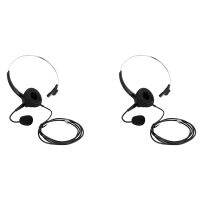 2X RJ9 Call Center Headphone Monaural Headphone Noise Reduction Headset Call Headphone with Mic