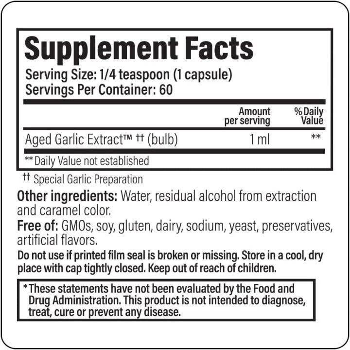 สารสกัดจากกระเทียมไร้กลิ่น-แบบน้ำ-aged-garlic-extract-liquid-cardiovascular-health-vegetarian-kyolic