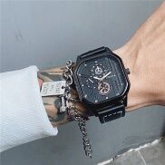 Đồng Hồ Nam Mặt Vuông Chính Hãng Ulzzang U33 TD6 Dây Da Cao Cấp Kiểu Dáng