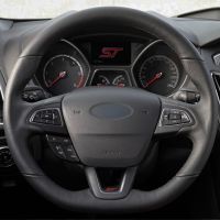 Soft Black Suede Car Steering Wheel Cover For Ford Focus (RS ST ST-Line) 2015-2018 Kuga (ST-Line) Ecosport (ST-Line)