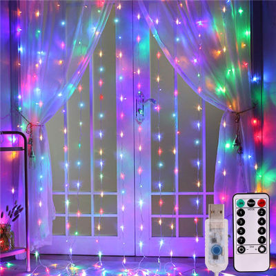Festoon led light Room Garland Curtain Decor For Room Wedding New Year Christmas New years eve decorations USB Operated Lights