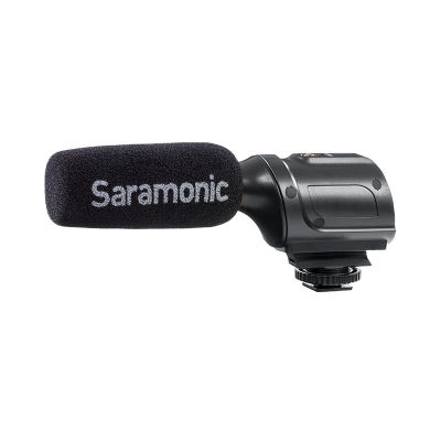 Saramonic ไมโครโฟน Shortgun SR-PMIC1 แจ็ค 3.5mm TRS ตัวเมีย ไม่ใช้แบตเตอรี่ ไมค์โมโนคอนเดนเซอร์ Super-Cardioid ติดกล้อง