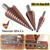 GJPJ-Hss Co M35 Triangle Shank 4-12/4-20/4-32mm Straight Groove Broca Metal Step Cone Drill Bit Stainless Steel Hole Saw Cutter