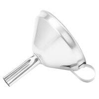 Stainless Steel Kitchen Funnel with Detachable Filter for Transporting Liquids&amp; Fluid, Adding Ingredients Jams and Marmalades to Storage Containers