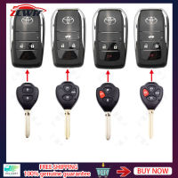 ZLWR กุญแจรีโมท Toyota ที่ใส่กุญแจพับ Toyota รุ่นเก่า Toyota Corolla Camry RAV4 Reiz กุญแจรีโมทแบบตรงที่ดัดแปลงเปลือกกุญแจพับได้