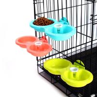 Nice Plastic Double Using Pet Feeder For Feeding And Drinking Non-toxic Material Big Dog Bowl With Water Dispenser Can be fixed