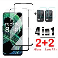 [SOSO 3C accessories] 4in 1แก้วป้องกันสำหรับ Realme 9 8 Pro 9i 8i 8S กระจกนิรภัย7 6 5 7i 6i 6S 5i ป้องกันหน้าจอฟิล์มเลนส์