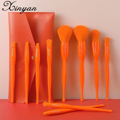 XINYAN Candy Color Makeup Brushes Set With Bag Pink Powder Concealer Beauty Eyeshadow Brushes Tools кисти для макияжа косметичка Makeup Brushes Sets