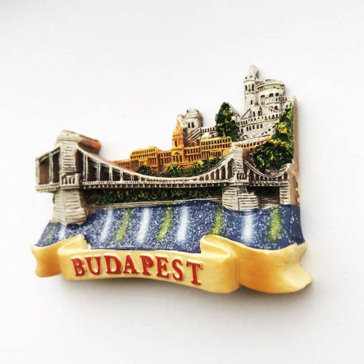 hungary-budapest-danube-tourism-commemorative-decorative-craft-gift-three-dimensional-chain-bridge-magnetic-fridge-sticker-refrigerator-sticker