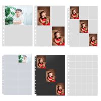 PLRBOK 10 Pack A4 11 Holes Photo Album Pages Sleeves Binder Refill Photocard Game Card Coin Collection Ring Notebook 9 Pockets Note Books Pads