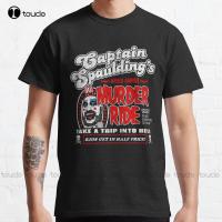 New Capn Spaulding Murder Ride Classic T-Shirt Cotton Men Tee Shirt Mom Shirts For Custom Aldult Teen Unisex Tee Shirt