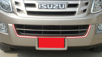 คิ้วช่องลมล่าง  สีโครเมียม จำนวน 1ชิ้น สำหรับใส่รถ ISUZU D-Max D max อีซูซุ ดีแม็ก ดีแม็ค ปี 2012-2015 2ประตู 4ประตู Front Lower Trim