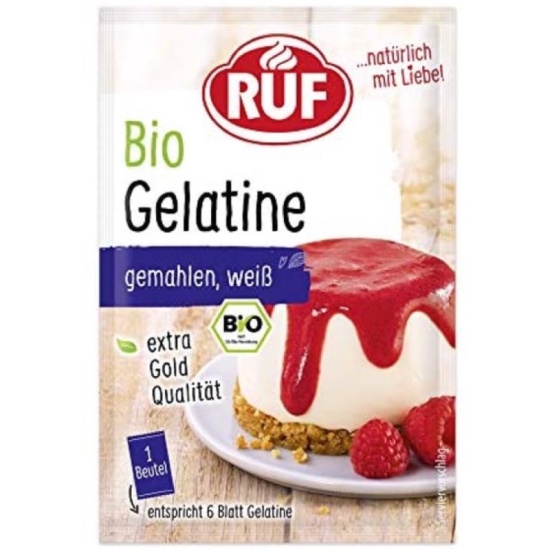 Bột gelatine hữu cơ ruf 9g làm thạch, kẹo dẻo, làm bánh an toàn cho bé - ảnh sản phẩm 1