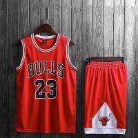 Bulls No. 23 เสื้อเจอร์ซีย์ฤดูร้อนแห้งเร็วระบายอากาศเด็กผู้ชายและผู้หญิงหกหนึ่งชุดบาสเก็ตบอลประสิทธิภาพระดับอนุบาล