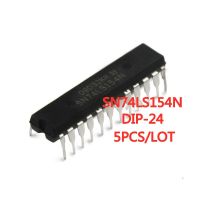 5PCS/LOT SN74LS154N 74LS154 HD74LS154P DIP-24 (narrow body) 4-wire-16-wire decoder  In Stock NEW Original IC