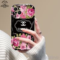 เคสโทรศัพท์ใช้ได้กับ IPhone 14 Pro Max 13 Pro Max 12 Pro Max 11 Pro Max XR 7 Plus 8 Plus โลโก้แบรนด์ดอกไม้สุดหรูเคสโทรศัพท์ซิลิโคน