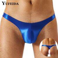 YUFEIDA Mens Glossy Boxer Panties Sexy Low Waist Hot Pant Elastic Waistband Tangas Bikin Male Sexy Tight Briefs Panties Swimwear