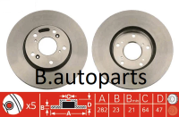 จานเบรคหน้า HONDA CR-V GEN 2 RD5 RD6 RD7 RD8 RD9 2.0 2.4 2002-2006 RUNSTOP /คู่