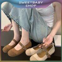 Sweetbaby Shop[sbs004]รองเท้าผู้หญิง รองเท้าส้นแบน รองเท้าเปิดส้น รองเท้าเเฟชั่น รองเท้าเมรี่เจน รองเท้าแฟชั่นเกาหลีผู้หญิง รองเท้าโลลิต้า