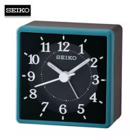 Velashop นาฬิกาปลุก SEIKO เดินเรียบ Quiet Sweep (Snooze) มีพรายน้ำ รุ่น QHE175E, QHE175