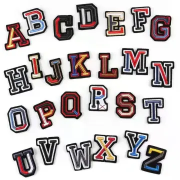 Alphabet Embroidery Patch, Iron On Sew On Patch For Cloth Hat Bag