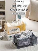 MUJI High-end Light luxury tissue box living room high-end paper box tea table multi-functional remote control storage home desktop creative decoration  Original